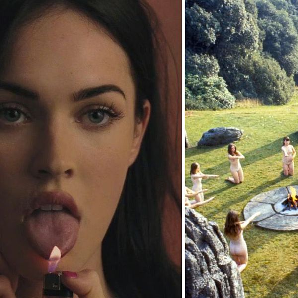 Megan Fox som mansätande cheerleader i ett skräckfilmskollage
