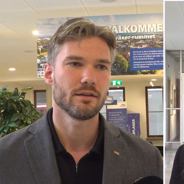 Kommunstyrelsens ordförande Stefan Pålsson (S) och kommunrådet Ella Kardemark (KD) kommenterar Anna Fallkvists (M) avgång.