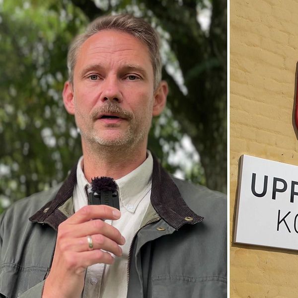 Simon Bring (SD) framför Uppvidinge kommunhus