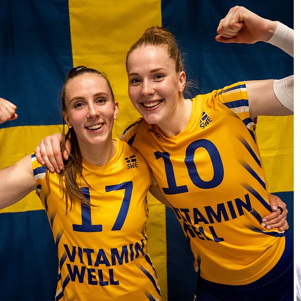 Isabelle Haak och Anna Haak i svenska volleybollandslaget