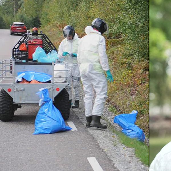 Karl Ståhl vid bild från svinpestbekämpning i Fagersta