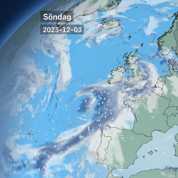 Väderutveckling över Europa de kommande dagarna