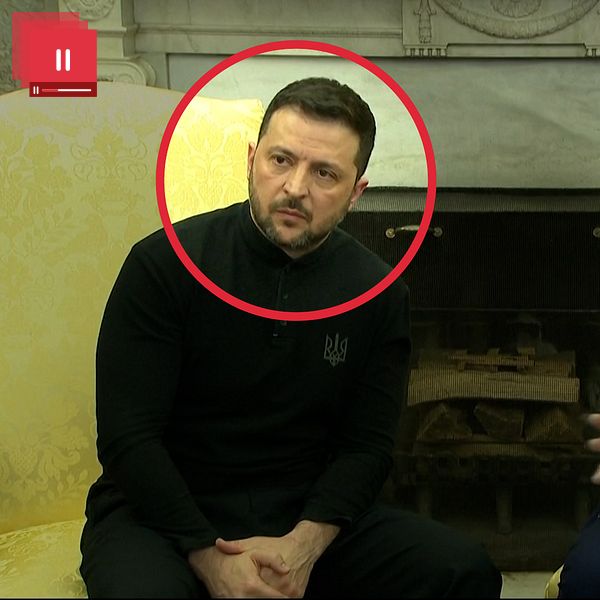 Volodymyr Zelenskyj och Donald Trump i Ovala rummet.