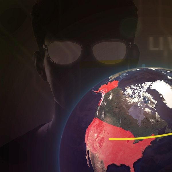 Jordglob med texten ”Li Wang” och en siluett i bakgrunden, kopplat till Accgn-utredning.