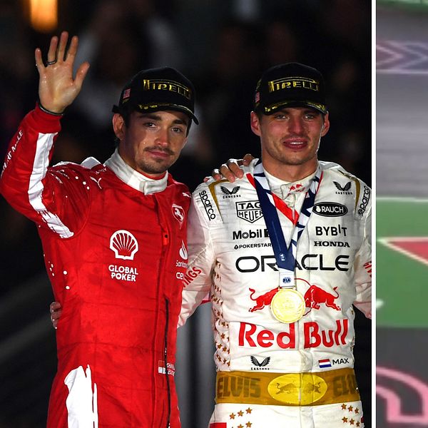 Charles Leclerc och Max Verstappen