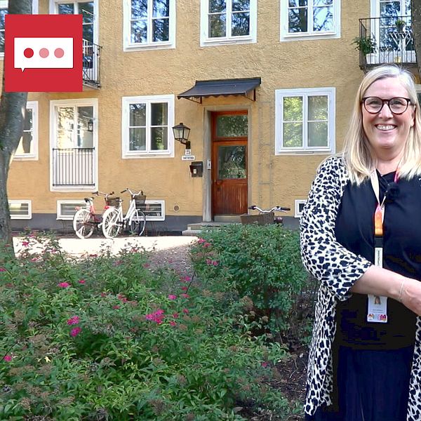 Fastighetschefen på Uppsalahem, Jenny Wikström, förklarar det nya studiekoll-systemet
