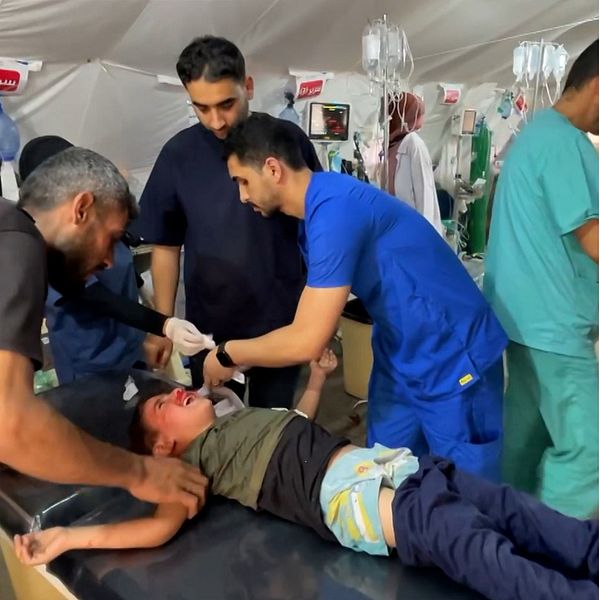Bilder inifrån ett sjukhus i Rafah