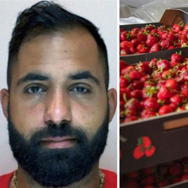 Ismael ”Jordgubben ” Abdo kopplas ihop med det tillslag polisen gjort. Foto: TT/Polisen