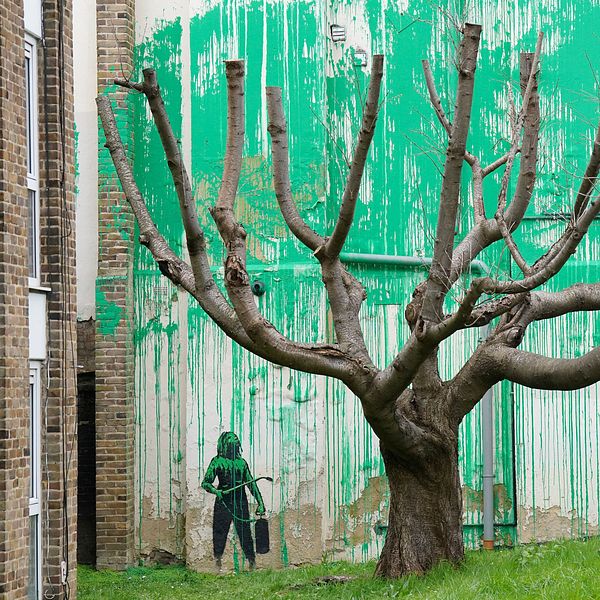 Banksys nya väggmålning i London