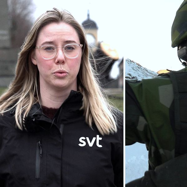 Reporter Cajsa Bengtsson/soldat