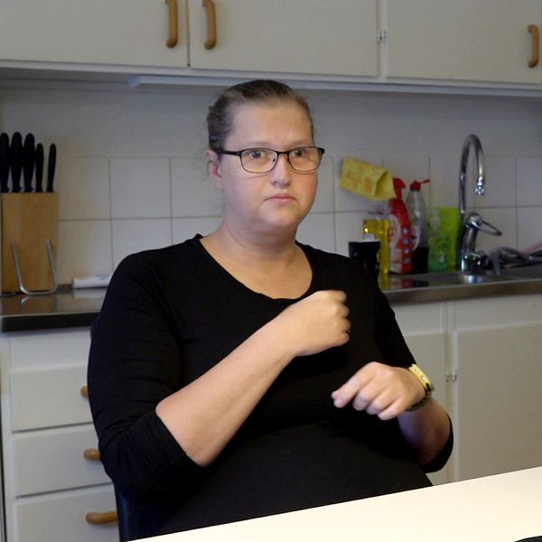 Dövblinda Evelina Lindberg i Piteå.