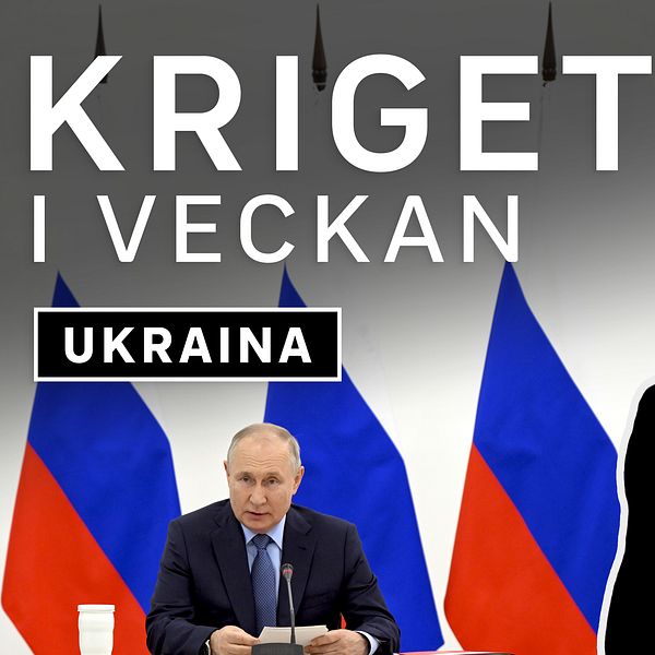 Kriget i veckan. Bild på Putin och Jörgen Elfving