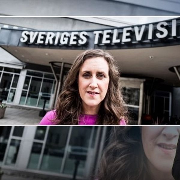 Hanna Stjärne och en programledare