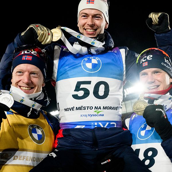 Norska skidskyttar efter succén i VM-sprinten