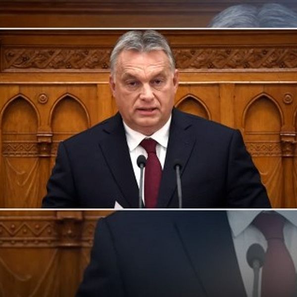 Ungerns Premiärminister Victor Orban. + programledare