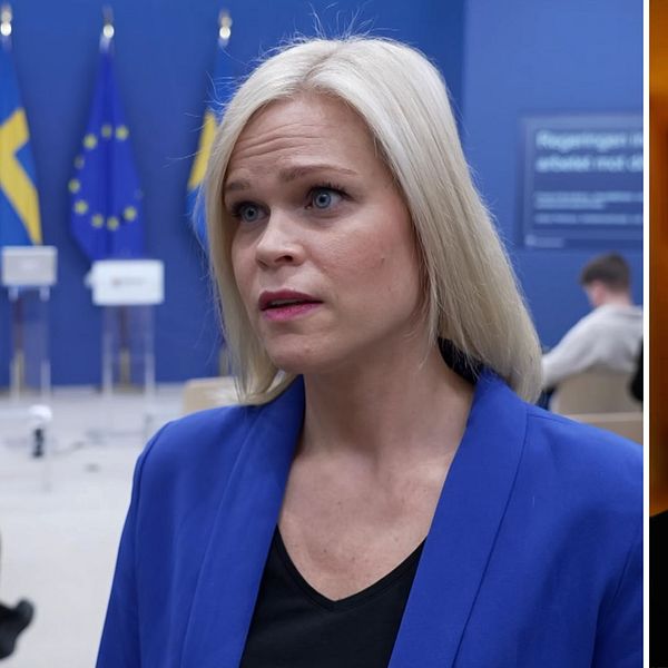 Till vänster: Jämstäldhetsminister och bitr'dande arbetsmarknadminister Paulina Brandberg (L). Till höger: Paulina Carvalho (S), vice ordförande i arbetsmarknadsutskottet.