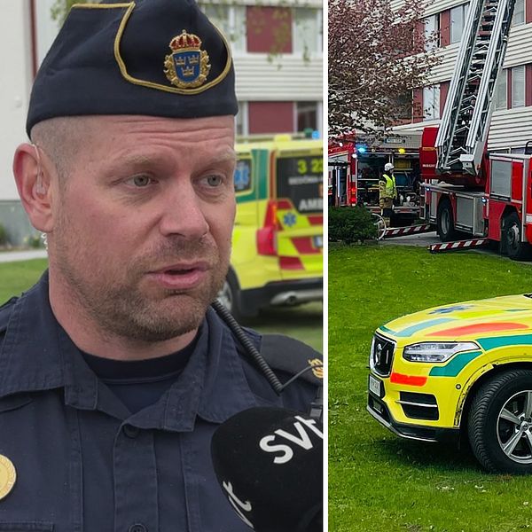 Polis om brand i flerfamiljshus i Örebro