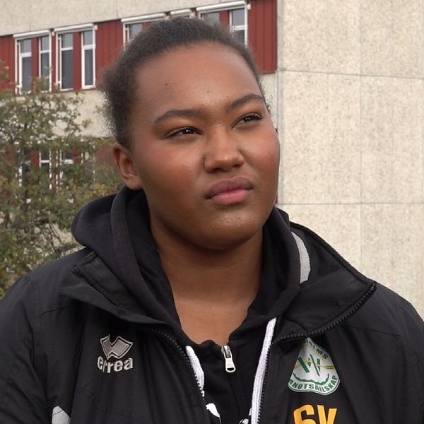 Salima Roslund och Daniel Sjöholm, elever på Sandagymnasiet,
