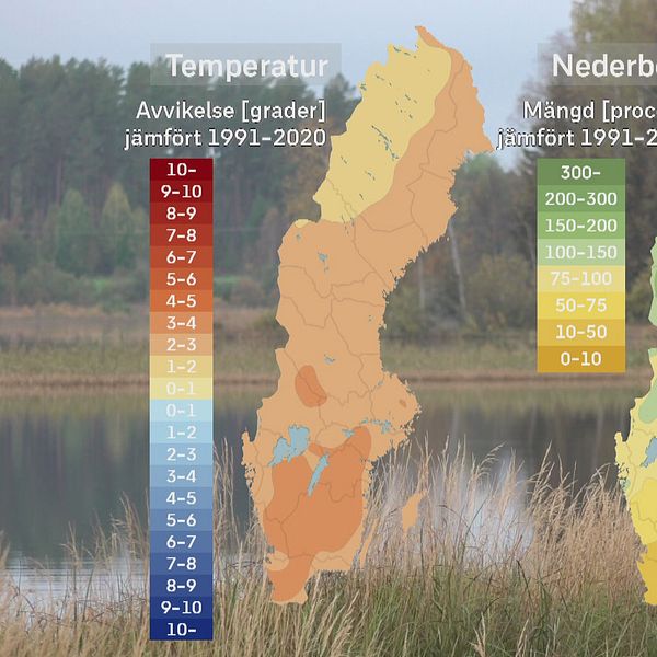 SVT:s meteorolog Per Stenborg sammanfattar det svenska septembervädret 2023 på en och en halv minut.