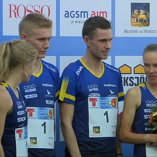 Sverige tar EM-guld i mixed stafett i orientering – se målgången