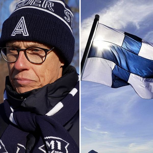 Alexander Stubb/Finlands flagga/Pekka Haavisto