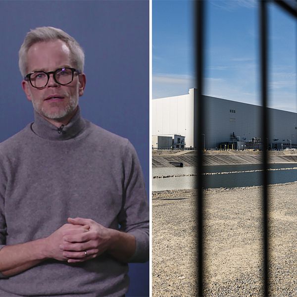 Bildsplitt på reporter Alexander Norén, Northvolt och kronofogden.