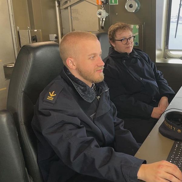 fartyg, ombord, två män,