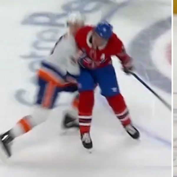 Brendan Gallagher tacklade Adam Pelech fult i NHL.