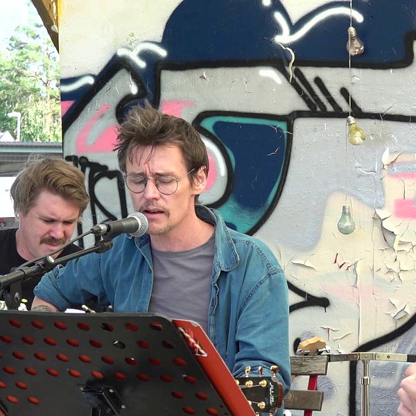 Bild från musik i Folket trädgård i Ställdalen.