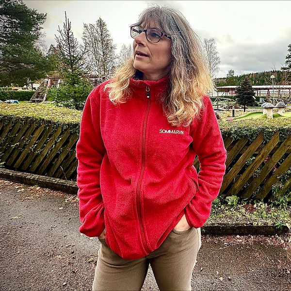 Platschefen Tina Lindström vid Sommarvik camping.