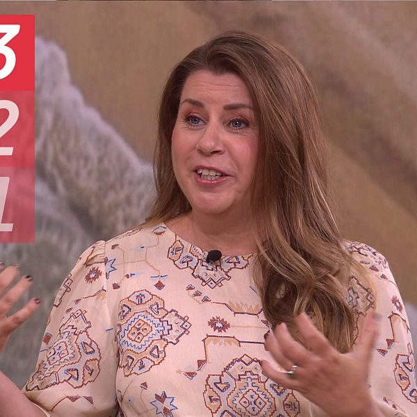 Sofia Larsson och sommarbadare.