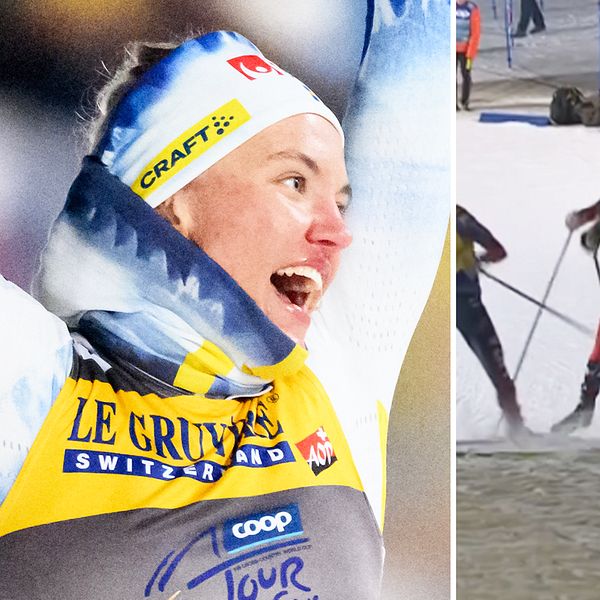 Linn Svahn segrare i Tour de Ski-sprinten i Davos efter mäktigt ryck
