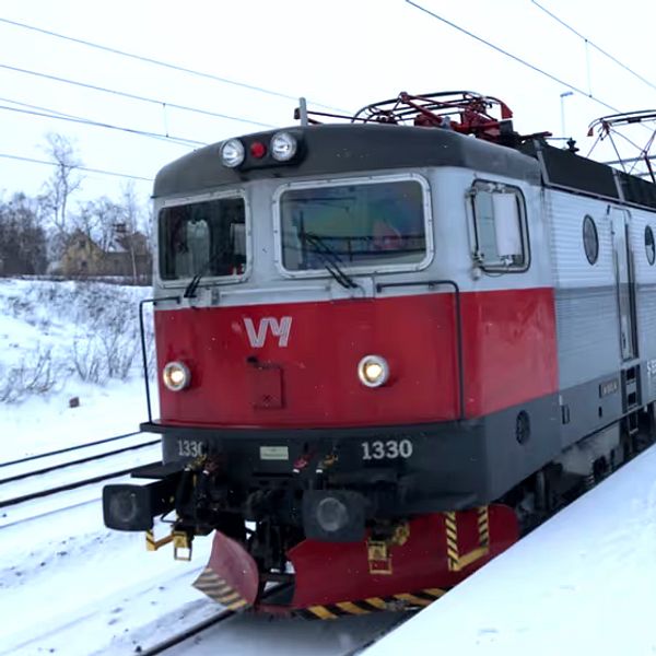 Ett av Vy Tågs nattåg som går från Kiruna.