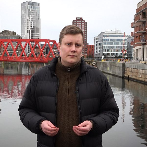 SVT:s reporter Otto Johansson på plats i Malmö.