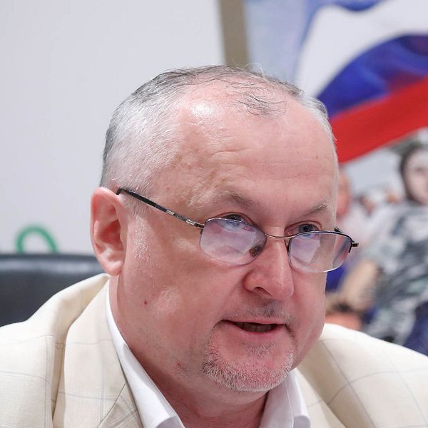 Rusadas chef Jurij Ganus vid en kongress 2019.
