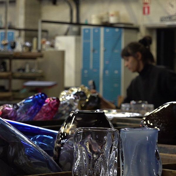 Verkstad för glasblåsning.