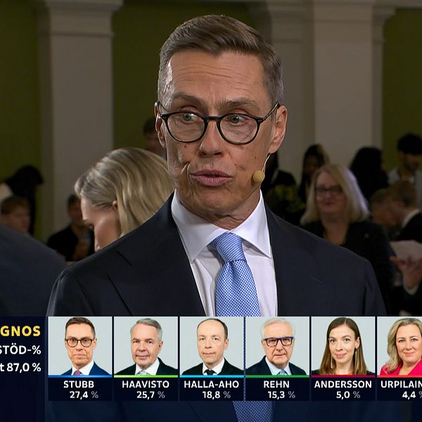 Alexander Stubb i Yles valvaka