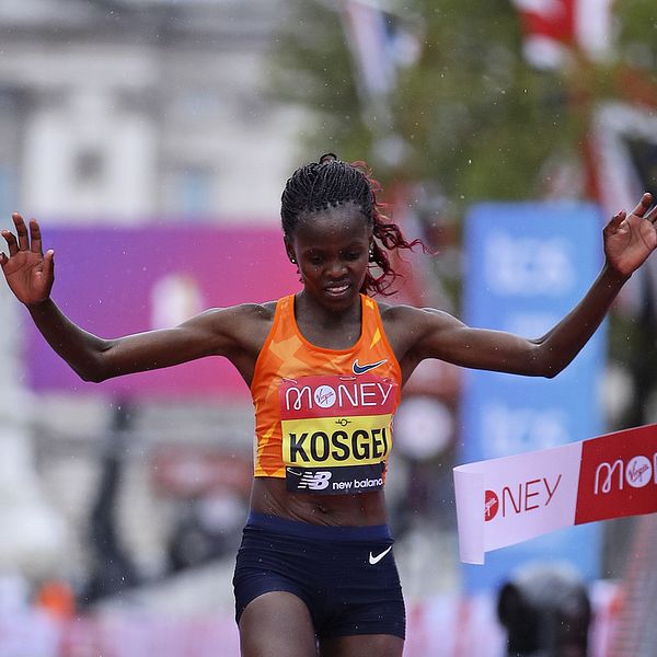 Brigid Kosgei vann London Marathon 2020.