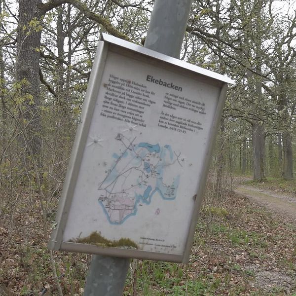 En död person har hittats i naturreservatet Ekebacken i Lessebo