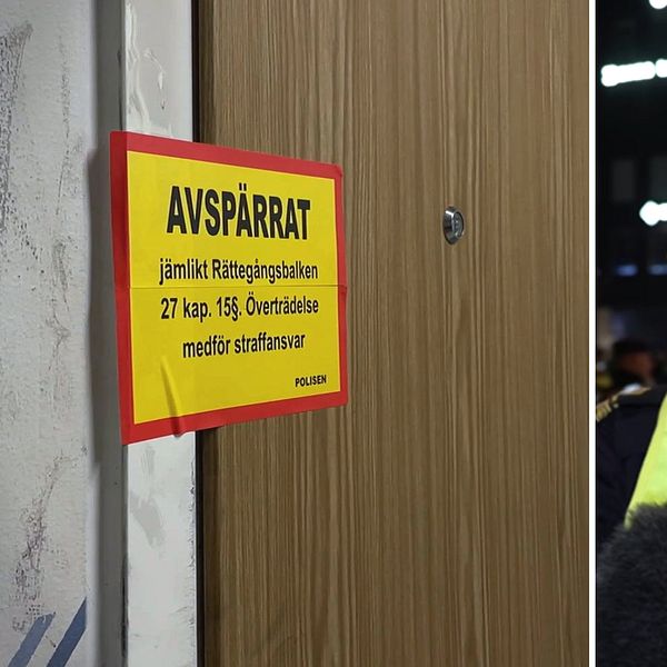 polis, avspärrad lägenhet