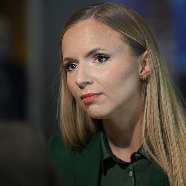 EU-parlamentariker Sara Skyttedal (KD) på Kristdemokraternas riksting 2023.