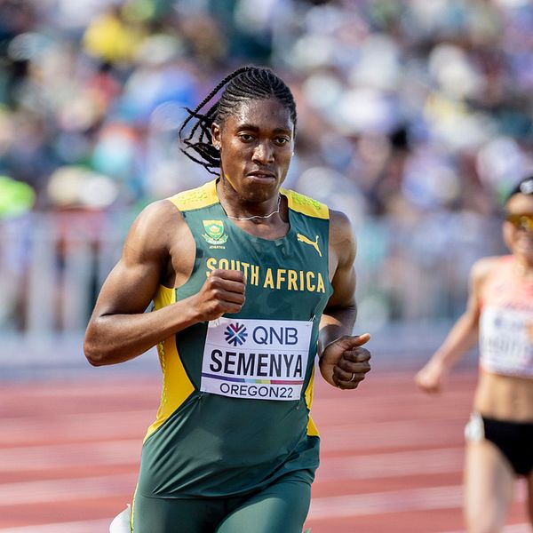 Caster Semenya i försöket på 5 000 m under friidrotts-VM i Eugene, USA, förra året. Hon blev utslagen och nådde inte final.