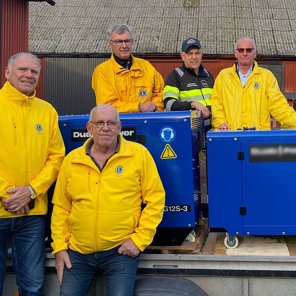 Lions står vid elverken som ska till Ukraina.