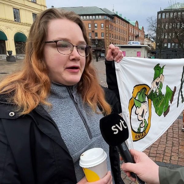 Studenten Ida Handell Mood firar valborg i Karlstad.