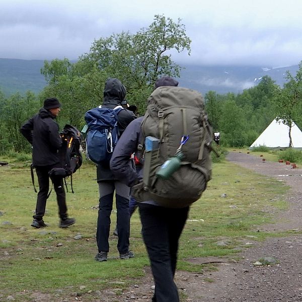 Vandrare i fjällen.