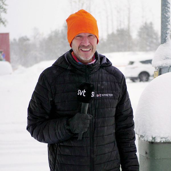 SVT:s reporter står i snökaoset i Kiruna.