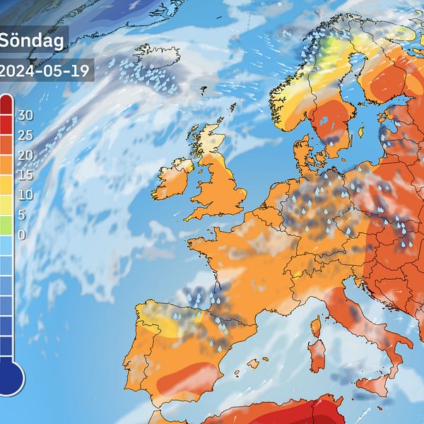 Se prognosen för vädret i Europa för de kommande dagarna