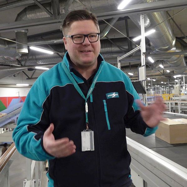 Terminalchefen på Postnords terminal i Segeltorp