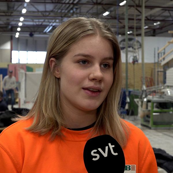 Sofie Palfelt går sista året på bygg- och anläggningsprogrammet på bäckadalsgymnasiet i Jönköping