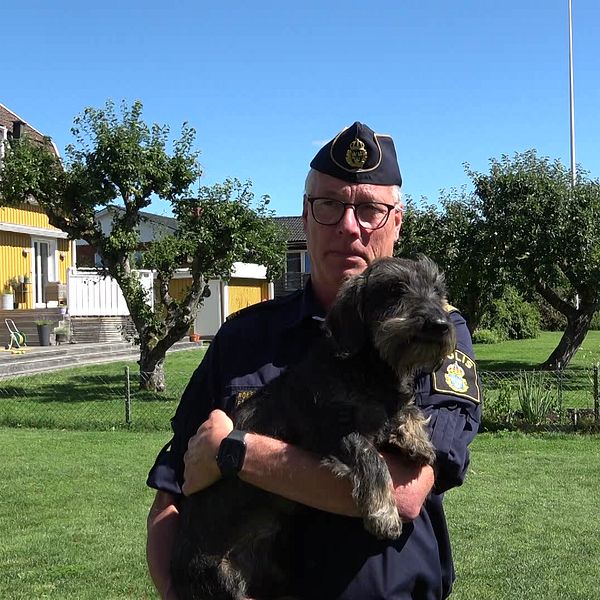 Robert Loeffel med sin hund GW Persson